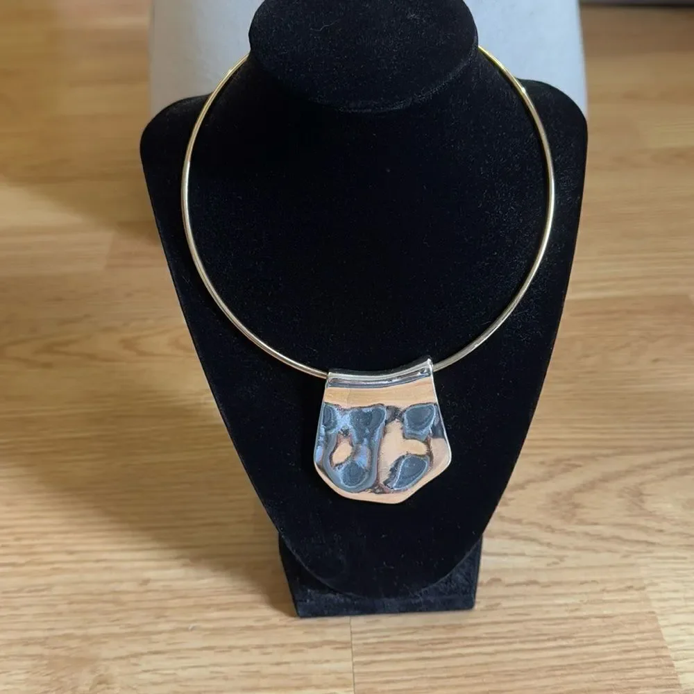 Robert Lee Morris Soho Gold Petal Wire Necklace